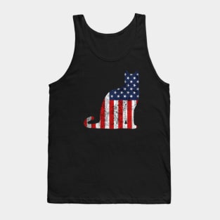 American Flag Cat Tank Top